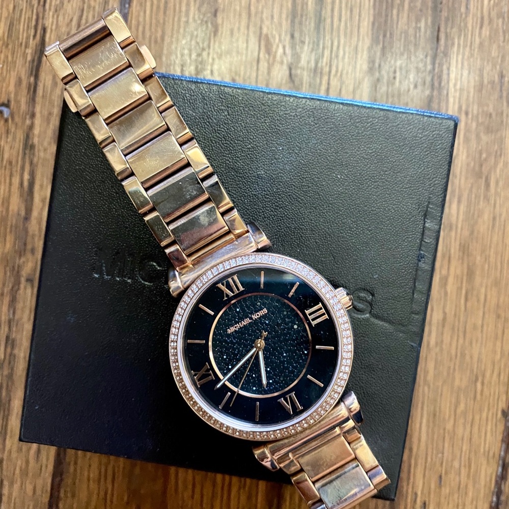 Michael Kors Rose Gold and Black Watch
